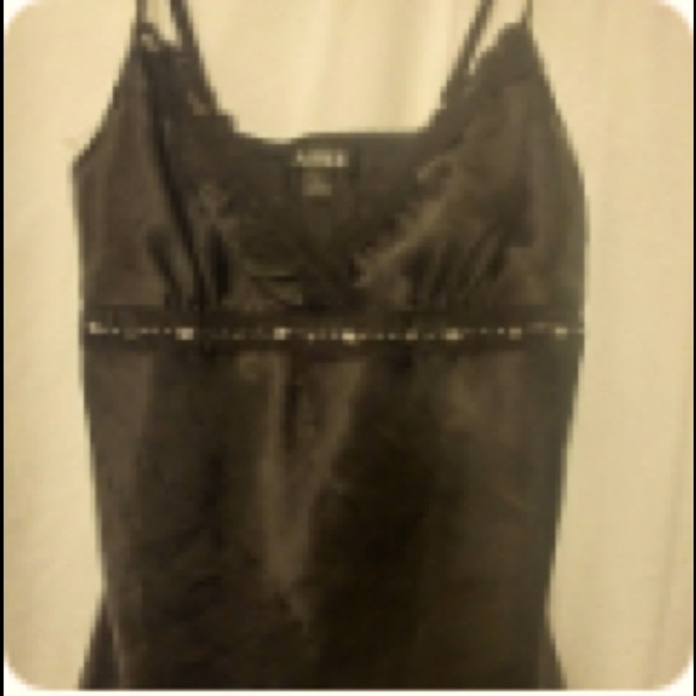 A.Byer black silk camisole